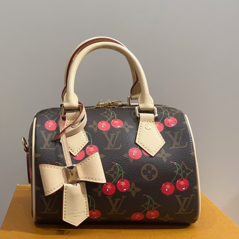 LOUIS VUITTON X TAKASHI MURAKAMI SPEEDY BANDOULIÈRE 20 BROWN 20CM M13094