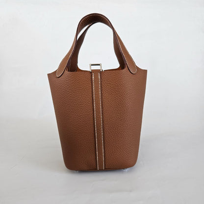 Hermès 18 Picotin Clemence Gold Bag