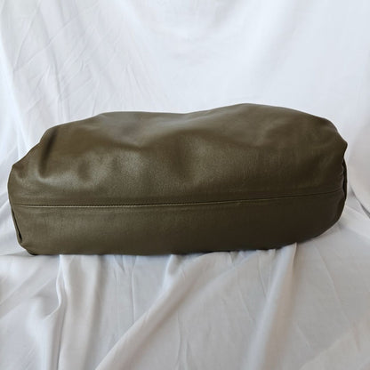 Bottega Veneta Olive Green Leather The Pouch Clutch