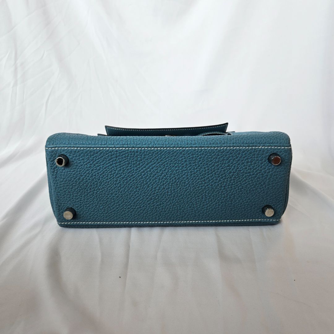 Hermès Kelly 25 bleu jean with PHW