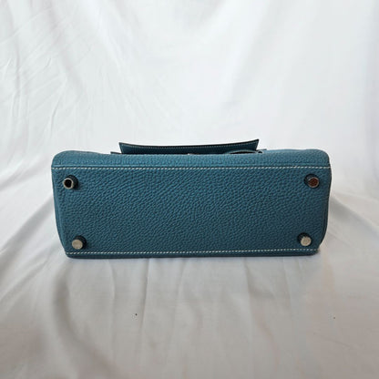 Hermès Kelly 25 bleu jean with PHW