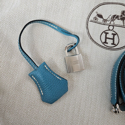 Hermès Kelly 25 bleu jean with PHW