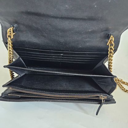 Gucci GG Marmont Chevron Quilted Wallet on Chain