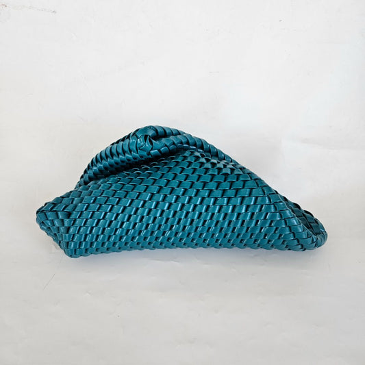 Bottega Veneta Leather Intrecciato Structure Clutch Bag