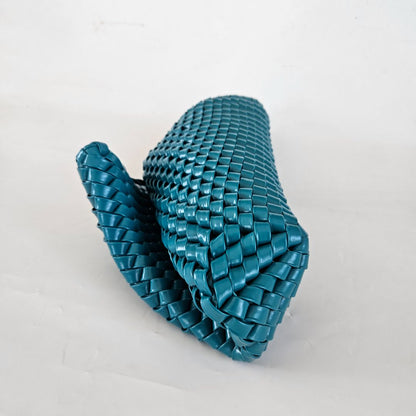 Bottega Veneta Leather Intrecciato Structure Clutch Bag