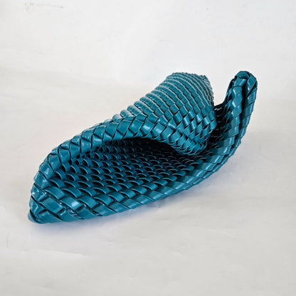 Bottega Veneta Leather Intrecciato Structure Clutch Bag