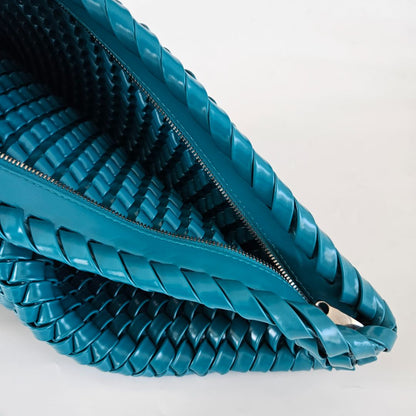 Bottega Veneta Leather Intrecciato Structure Clutch Bag