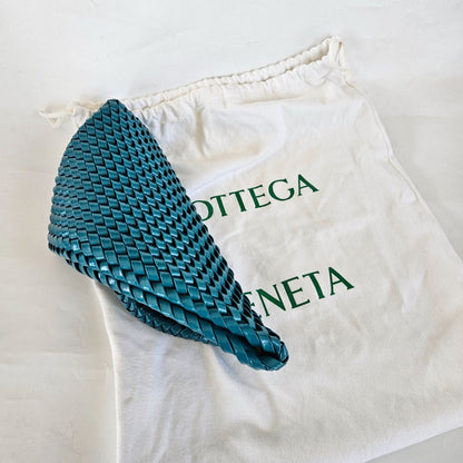 Bottega Veneta Leather Intrecciato Structure Clutch Bag