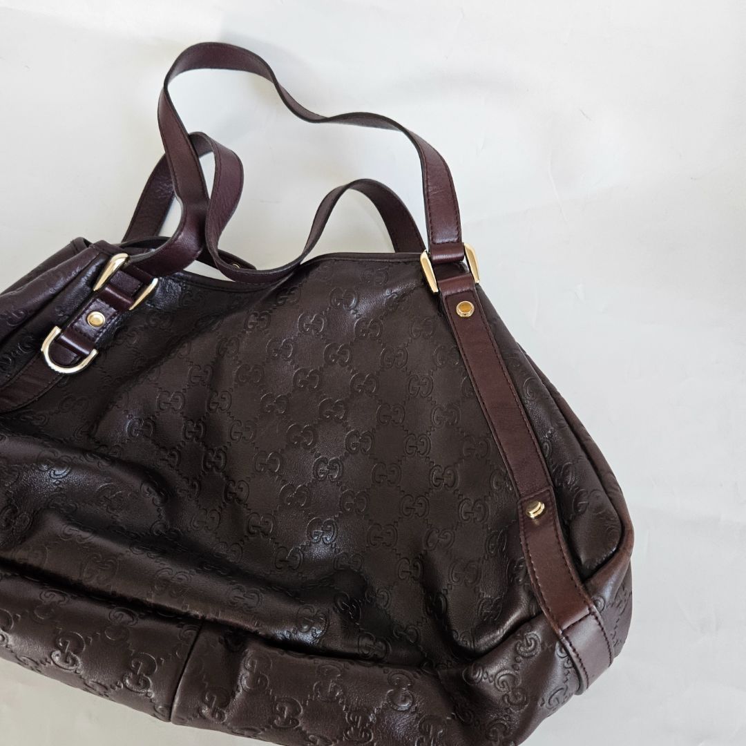 Gucci Brown Guccissima Leather Abbey D-Ring Shoulder Bag