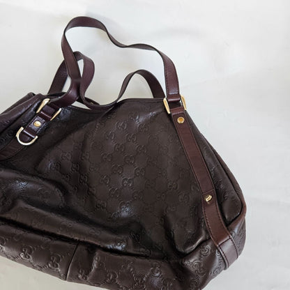 Gucci Brown Guccissima Leather Abbey D-Ring Shoulder Bag