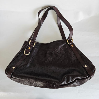 Gucci Brown Guccissima Leather Abbey D-Ring Shoulder Bag