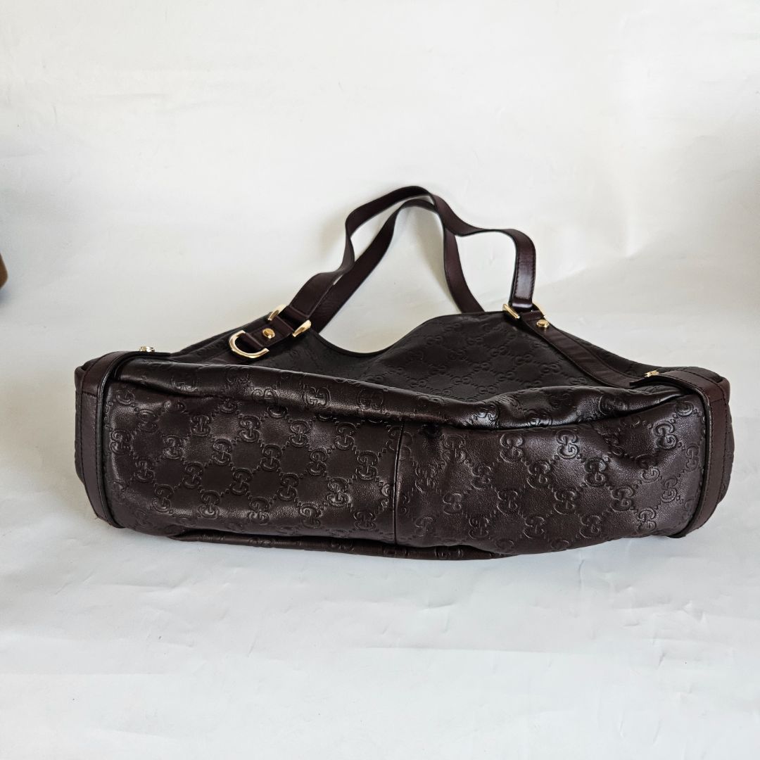 Gucci Brown Guccissima Leather Abbey D-Ring Shoulder Bag