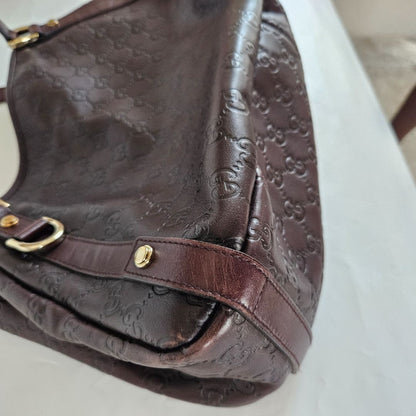 Gucci Brown Guccissima Leather Abbey D-Ring Shoulder Bag