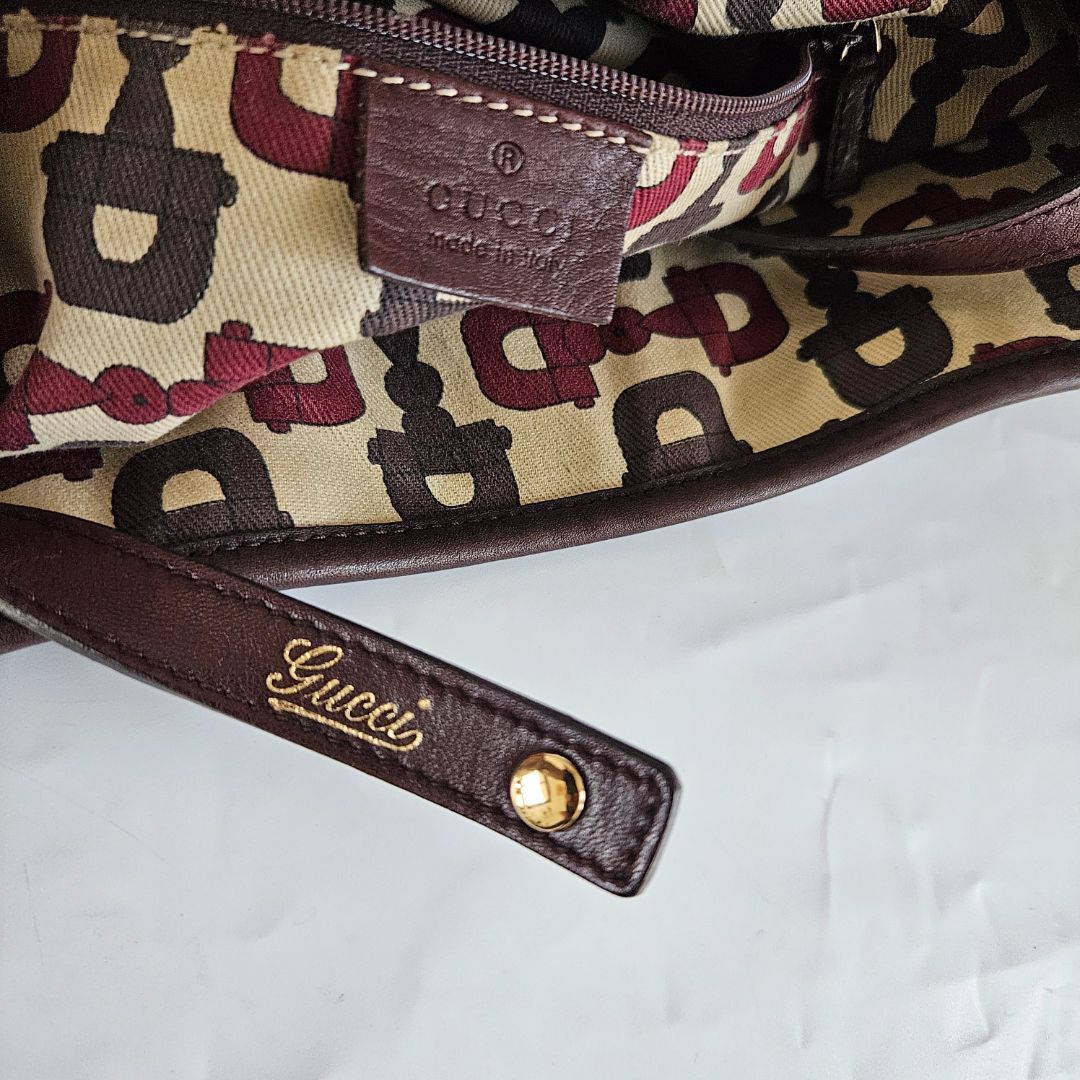 Gucci Brown Guccissima Leather Abbey D-Ring Shoulder Bag