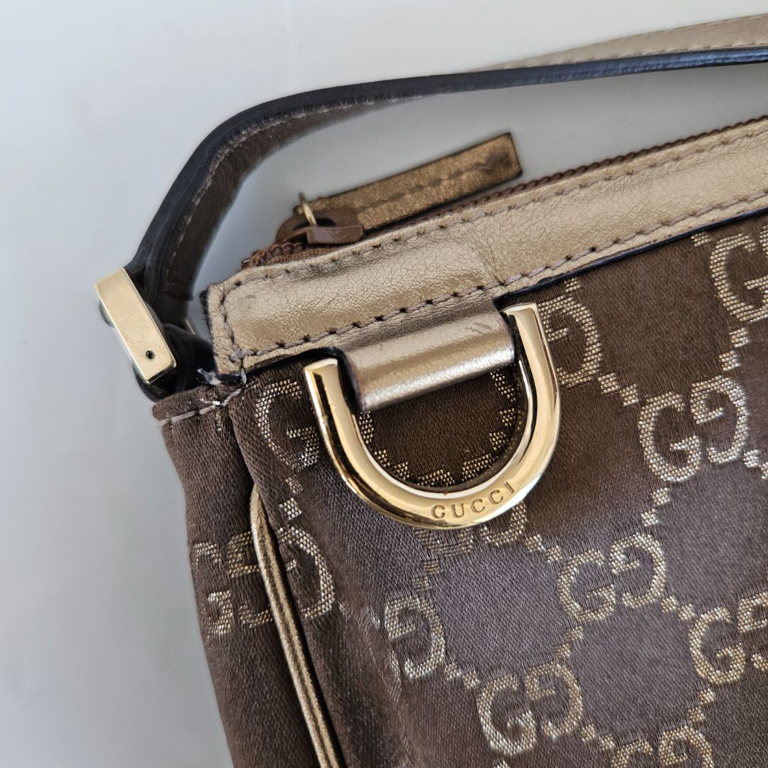 Gucci Bronze Guccissima Pochette Clutch Bag