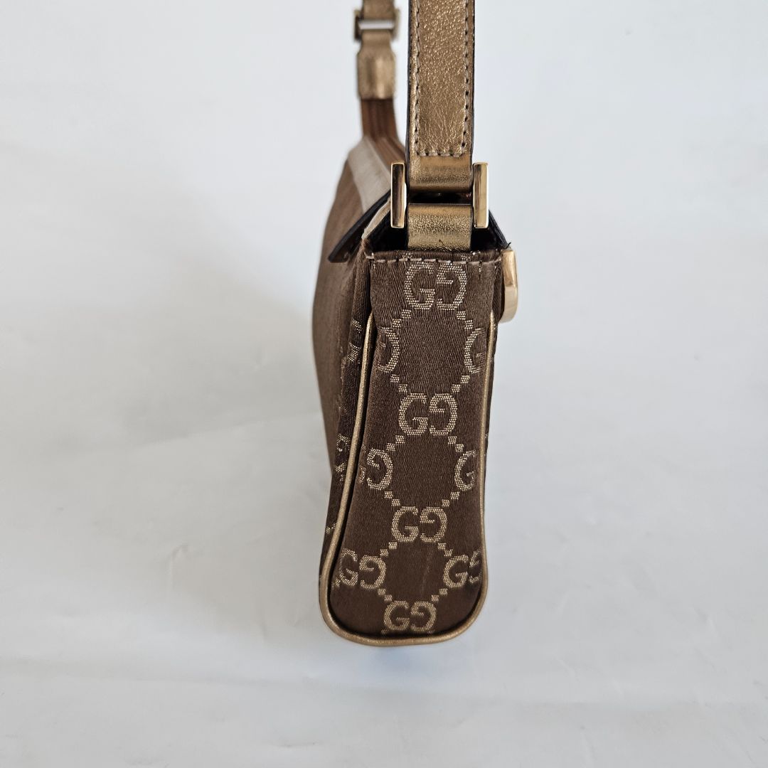 Gucci Bronze Guccissima Pochette Clutch Bag