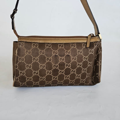 Gucci Bronze Guccissima Pochette Clutch Bag