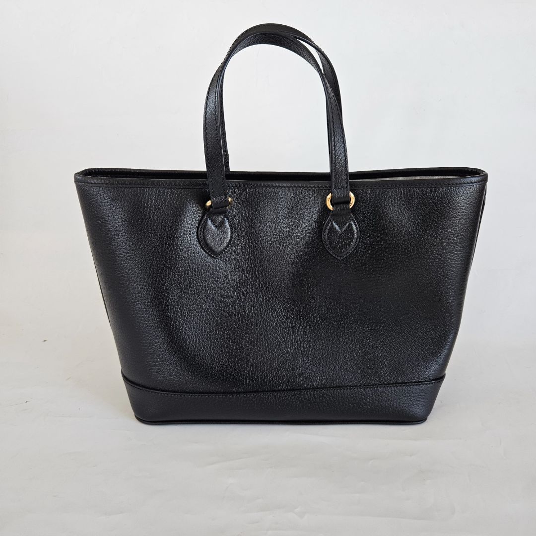 Gucci Black Leather Tote Small Bag