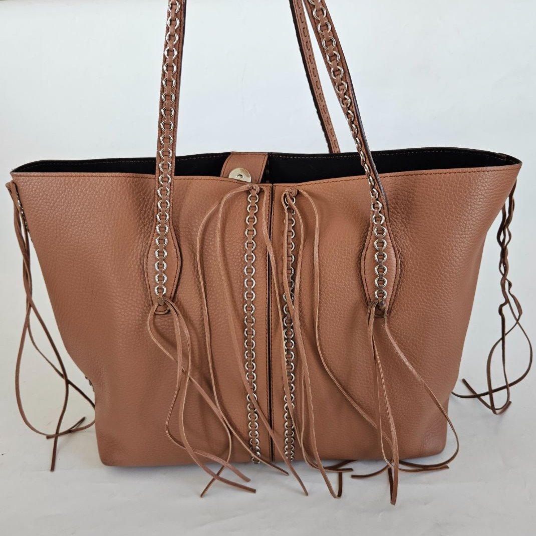 Tod's Tan Leather ANJ Rings Shopper Tote