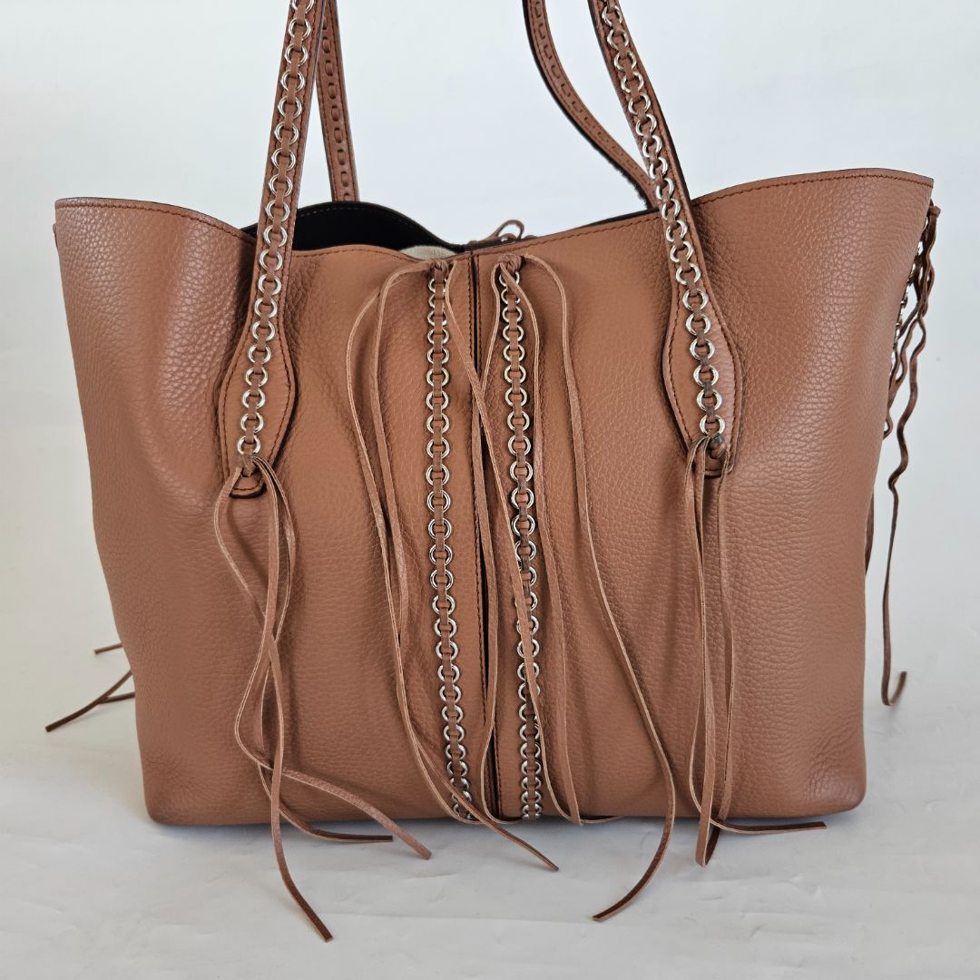 Tod's Tan Leather ANJ Rings Shopper Tote