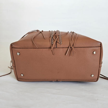 Tod's Tan Leather ANJ Rings Shopper Tote