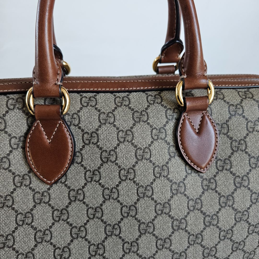 Gucci GG Supreme Monogram Boston Bag