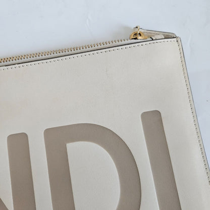 Fendi Roma Beige Clutch