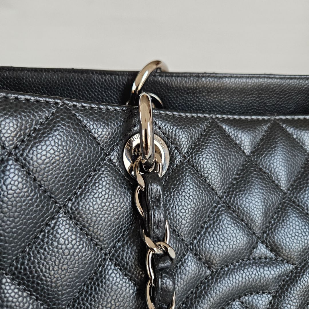 Chanel Black Quilted Caviar Grand Shopping Tote (GST) XL
