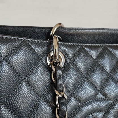 Chanel Black Quilted Caviar Grand Shopping Tote (GST) XL