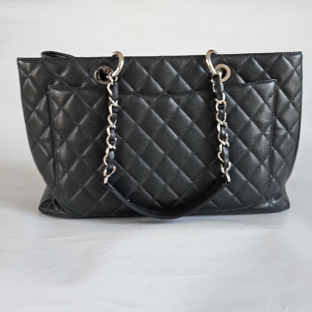 Chanel Black Quilted Caviar Grand Shopping Tote (GST) XL