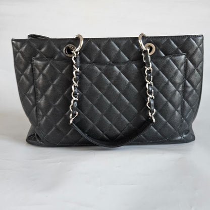 Chanel Black Quilted Caviar Grand Shopping Tote (GST) XL