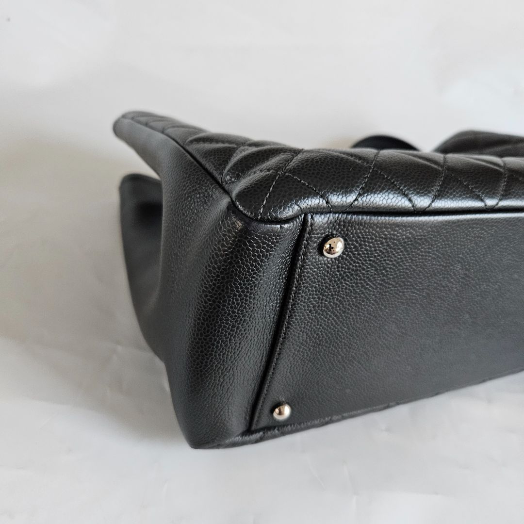 Chanel Black Quilted Caviar Grand Shopping Tote (GST) XL