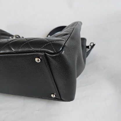 Chanel Black Quilted Caviar Grand Shopping Tote (GST) XL