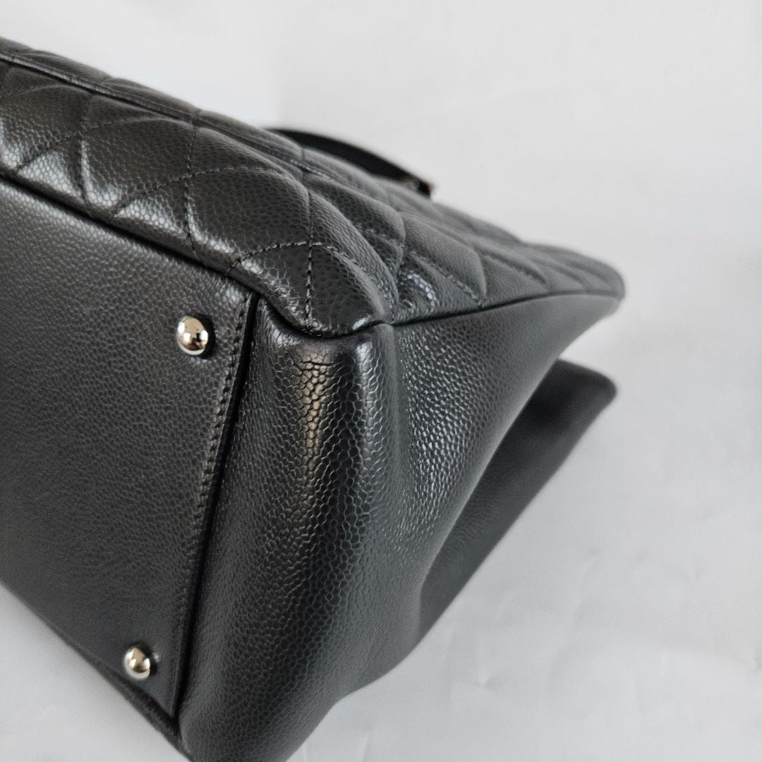 Chanel Black Quilted Caviar Grand Shopping Tote (GST) XL