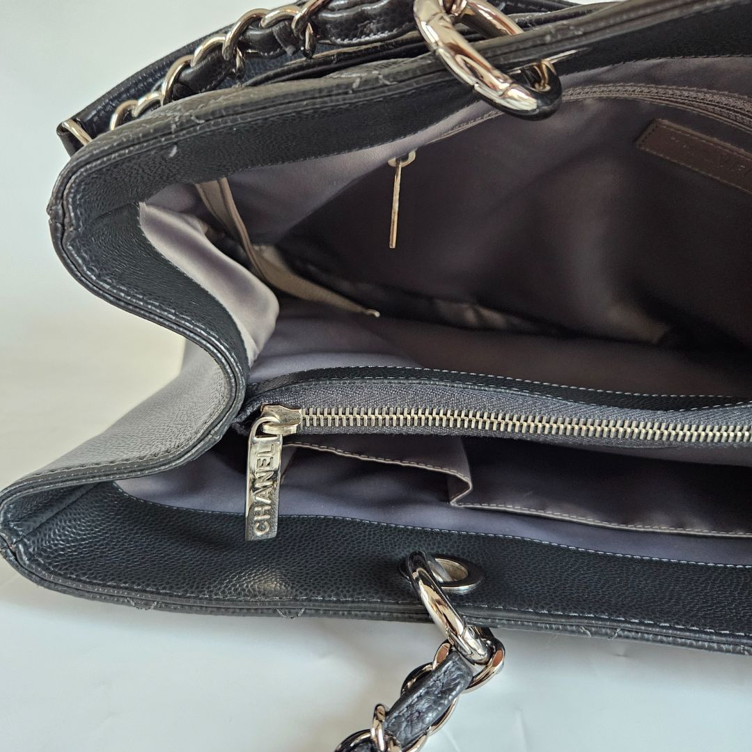 Chanel Black Quilted Caviar Grand Shopping Tote (GST) XL