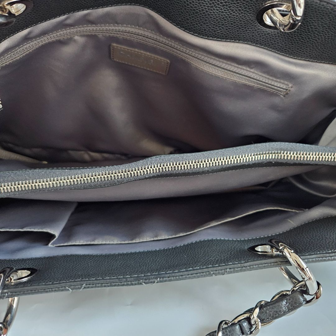 Chanel Black Quilted Caviar Grand Shopping Tote (GST) XL