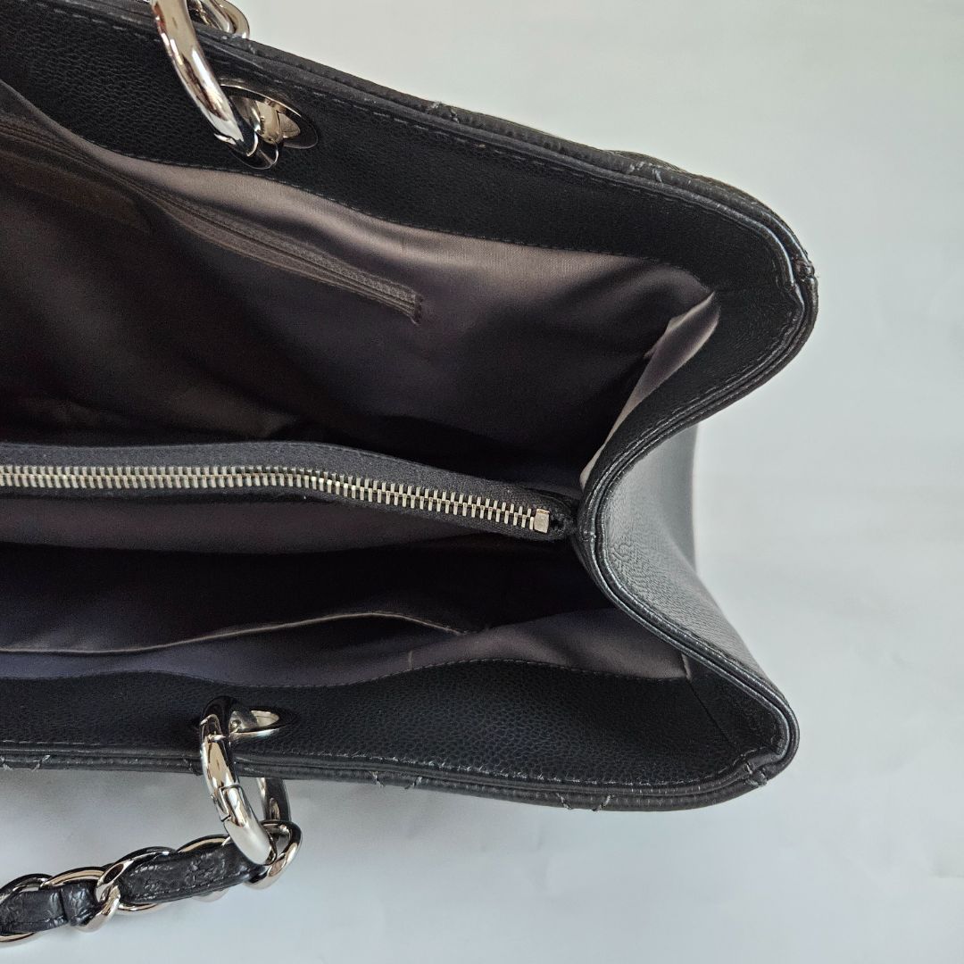 Chanel Black Quilted Caviar Grand Shopping Tote (GST) XL