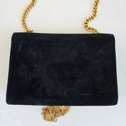 Saint Laurent Black Small Suede Kate Bag