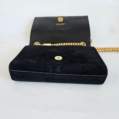 Saint Laurent Black Small Suede Kate Bag
