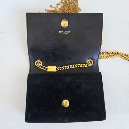 Saint Laurent Black Small Suede Kate Bag