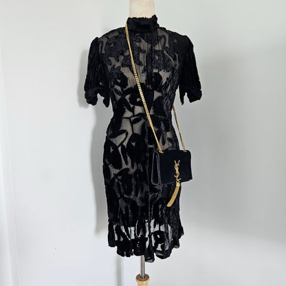 Saint Laurent Black Small Suede Kate Bag