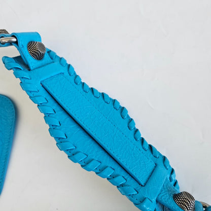 Balenciaga Le Cagole XS Blue  Leather Shoulder Bag