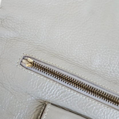 Mulberry Grey Leather Daria Flap Clutch