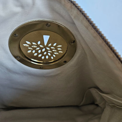 Mulberry Grey Leather Daria Flap Clutch