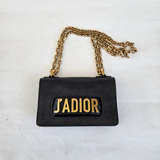 Dior Black Leather J'adior Mini crossbody bag