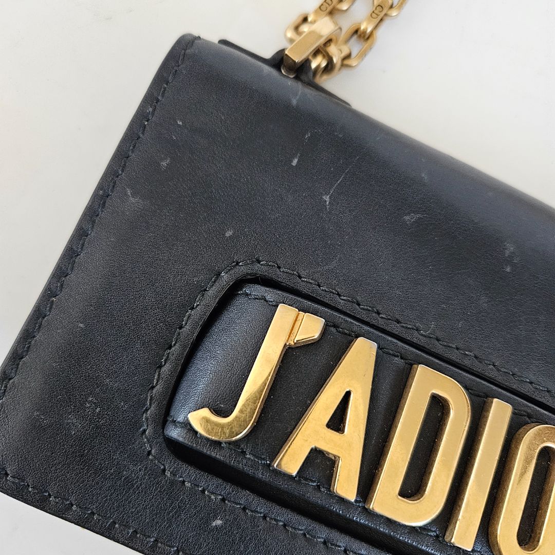 Dior Black Leather J'adior Mini crossbody bag