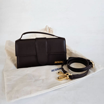 Jacquemus Le Bambino brown leather shoulder bag
