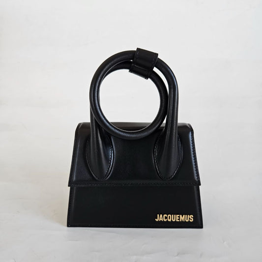 Jacquemus Le Chiquito Noeud Tote Black Bag