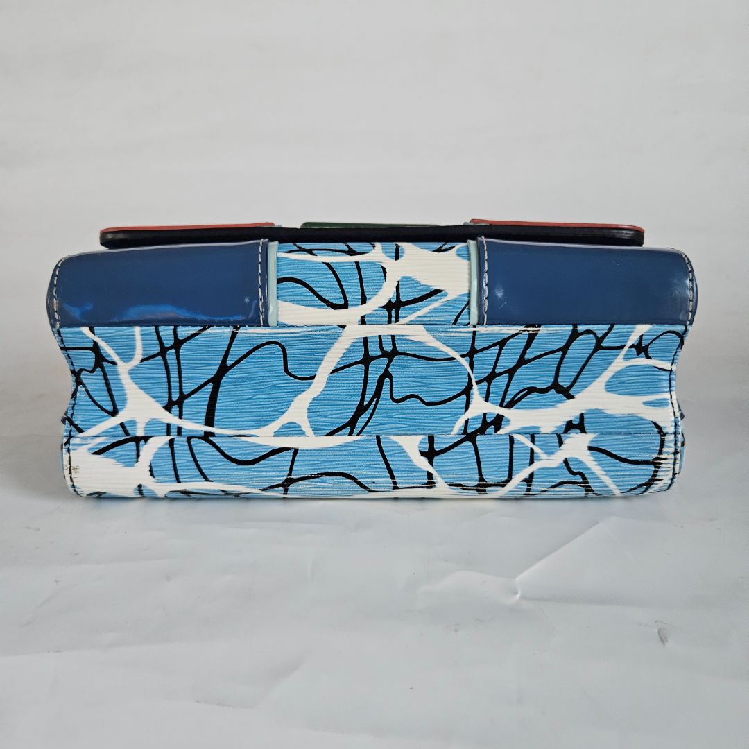 Louis Vuitton LV Twist MM EPi Aqua Pattern Blue Shoulder Bag