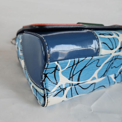 Louis Vuitton LV Twist MM EPi Aqua Pattern Blue Shoulder Bag